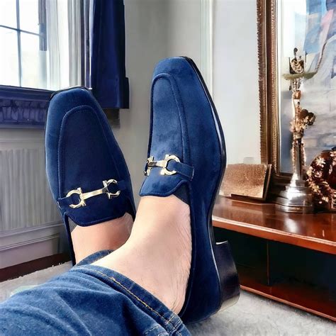 navy blue loafers mens
